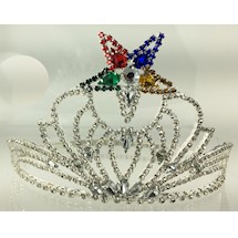 Beautiful O.E.S. Adjustable Crown Silver tone