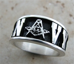 NAVY Masonic Silver ring size 10.5 only