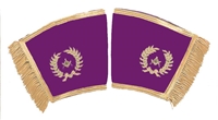 Grand Officer Purple Velvet Cuffs metallic thread