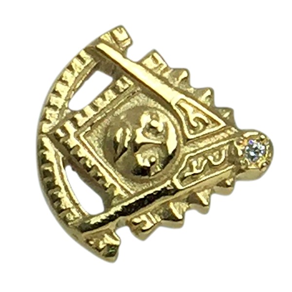 Past Master Lapel Pin  10K YG w diamond