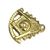 Past Master Lapel Pin  10K YG w diamond