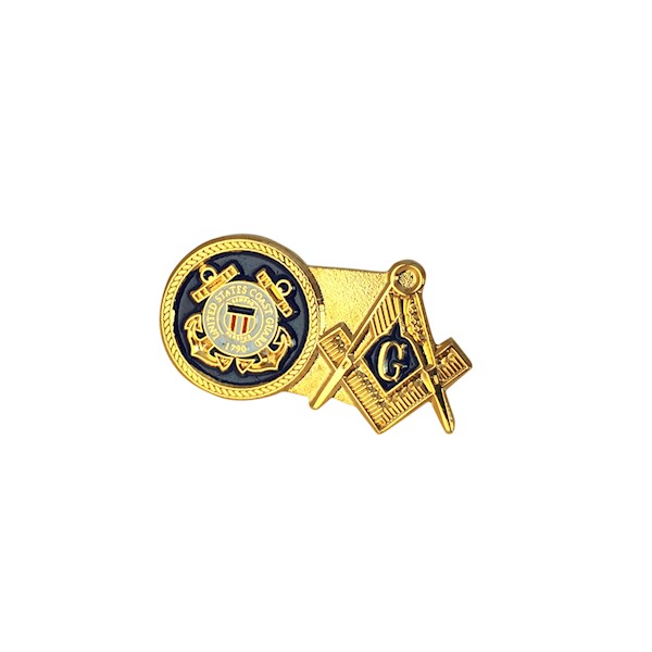 US Coast Guard & Masonic Lapel Pin