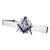 Masonic Tie Bar Set - silvertone with Blue enamel