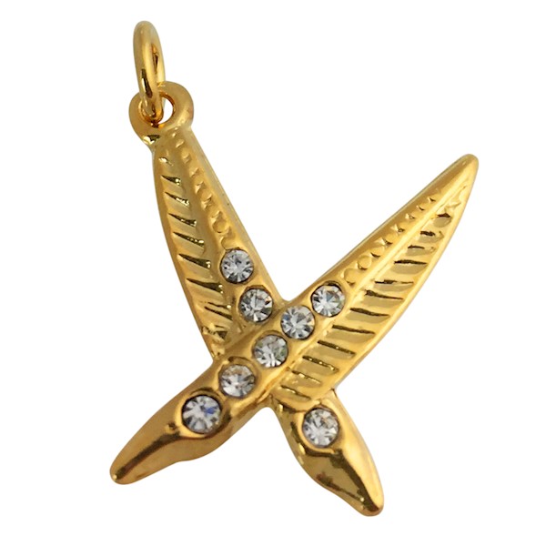 OES Secretary Charm Goldtone