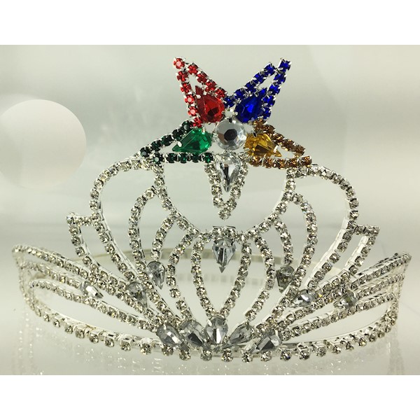 Beautiful O.E.S. Adjustable Crown Silver tone