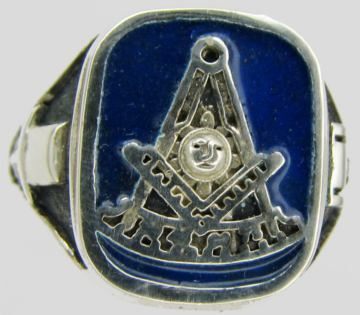 Past Master Enamel Silver Ring 11002