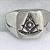 Master Mason ring round face with large S&C and "G" - 10KYG