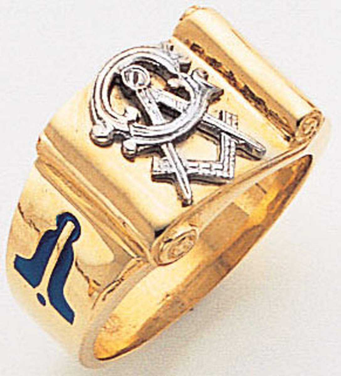 Gold Masonic Ring Open Back 3192