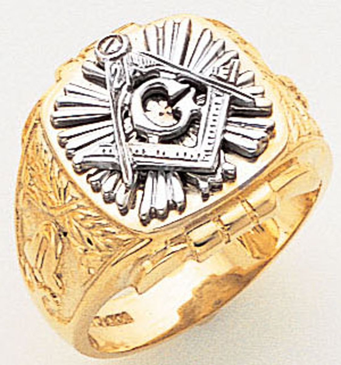 Gold Masonic Ring Open Back 3326