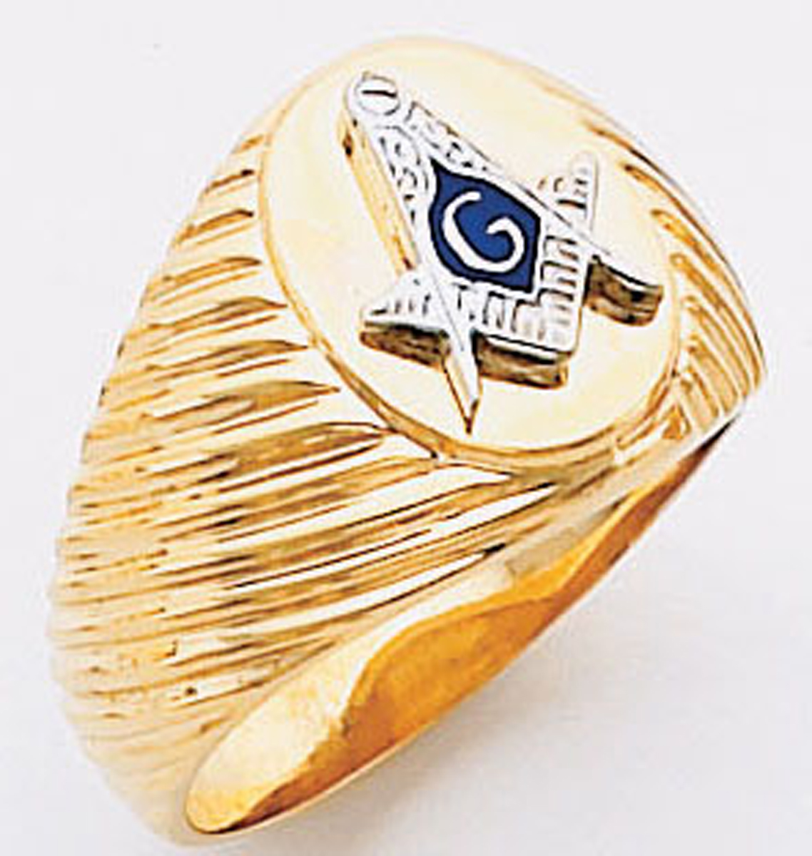 Gold Masonic Ring Concave Back 3350