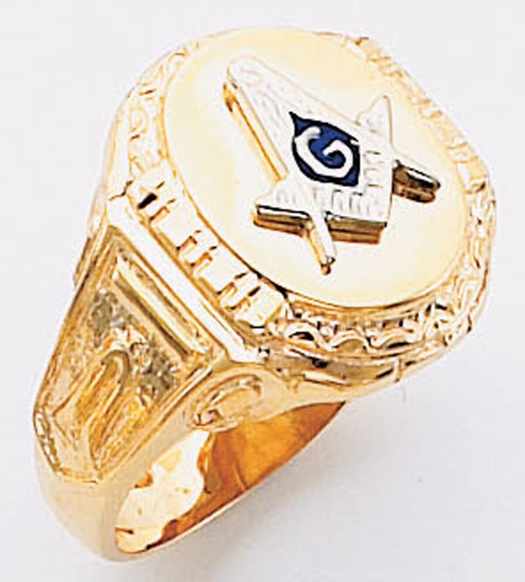 Gold Masonic Ring Open Back 3355SBL