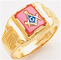 Masonic Ring - 5058BL - open back