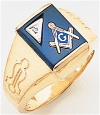 Masonic ring with 1pt Diamond - 5139