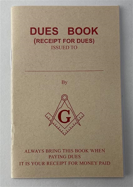 Masonic Dues Book