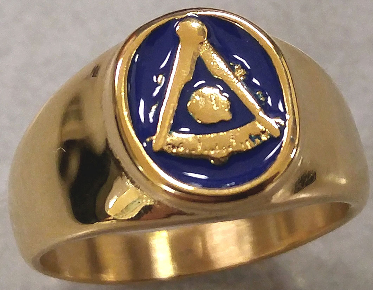 Stainless Steel Masonic Ring Black Finish