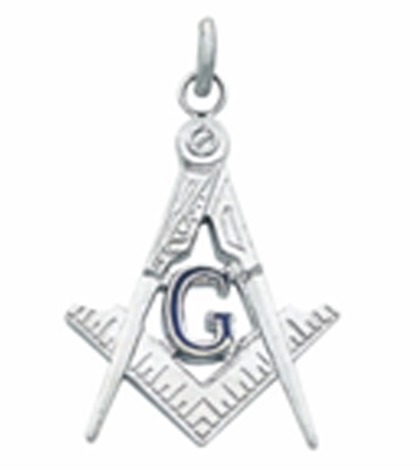 Masonic Pendant Sterling Silver floating G