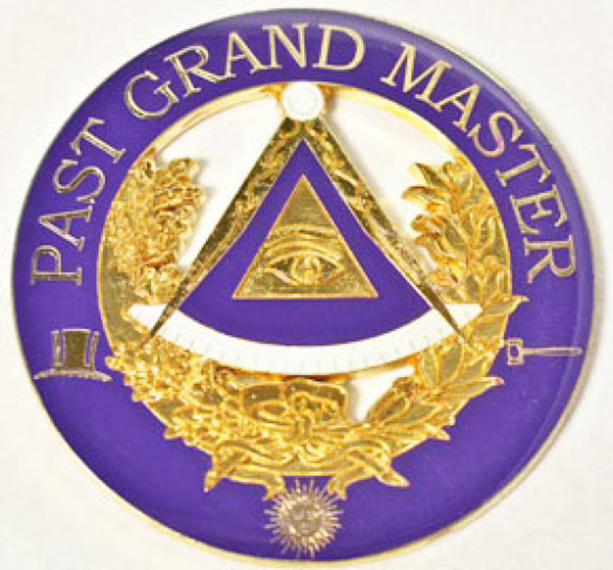 Past Grand Master 3" Metal cutout Auto Emblem