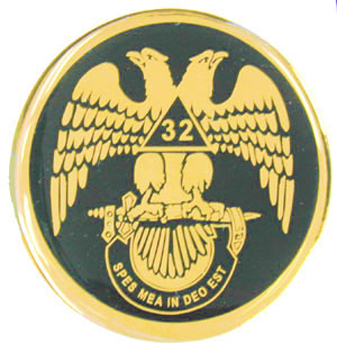 Scottish Rite Wings Down auto emblem 2" Polymer