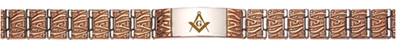 MASONIC BRACELET Stainless Steel Rose Tone