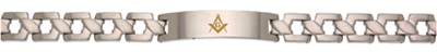 MASONIC BRACELET Stainless Steel gold tone