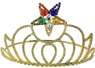 O.E.S. Crown Goldtone