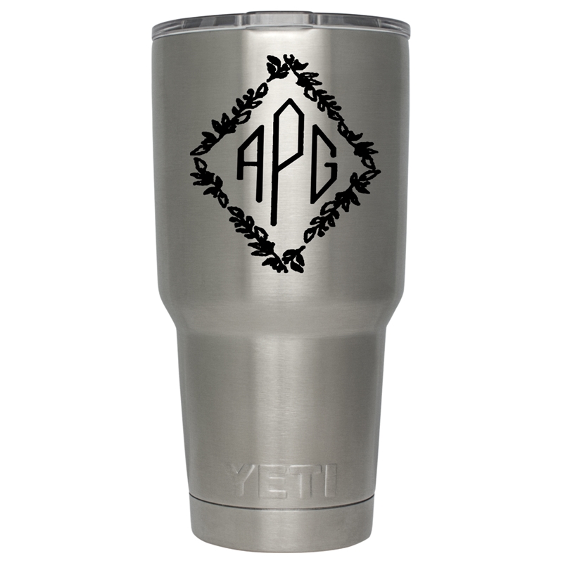 Monogram engraved Yeti 30 oz Rambler Tumbler