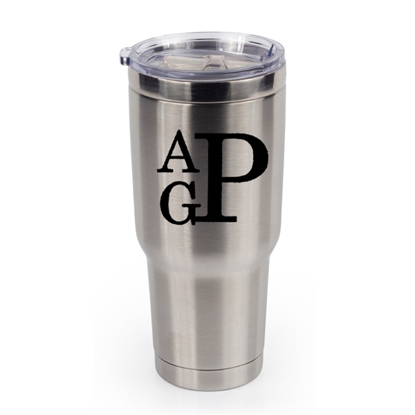 BOSS 32 OZ MONOGRAM STAINLESS STEEL THERMAL TUMBLER