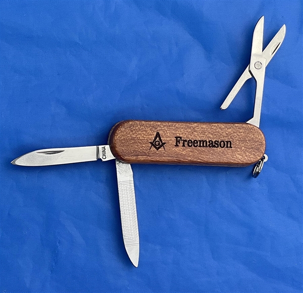 Masonic Rosewood Multi-Tool Keychain