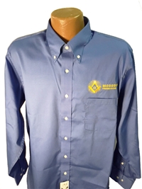 Masonic Blue Lodge Long Sleeve Oxford Shirt