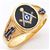 Masonic ring Round stone with S&C and "G" - 10KYG